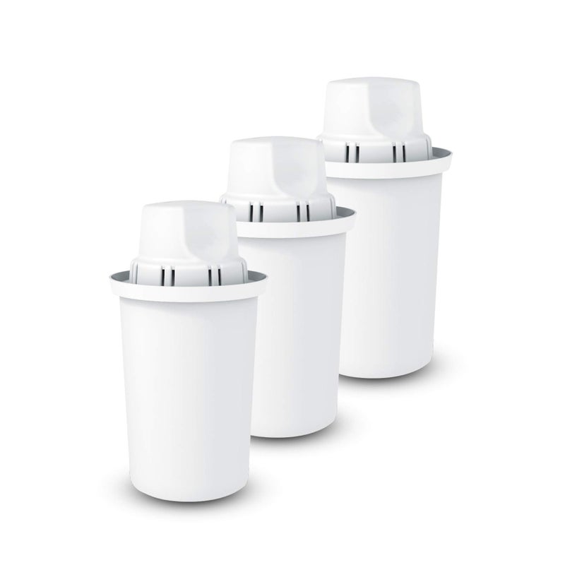 DAFI Standard Water Pitcher Filter 3-Pack - Compatible with Brita - Replacement Pod with Activated Carbon - Lasts to 135 Days or 40 Gallons - Water Filtration System Enhances Purity - BPA-Free - Image 1